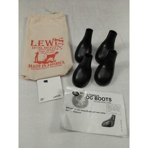 Lewis Rubber Dog Hunting Boots Vented size Large set of 4 with bag